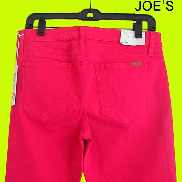 JOE'S NEW CERISE THE SKINNY Red-Hot Pink Jean 30 - Picture 10 of 12